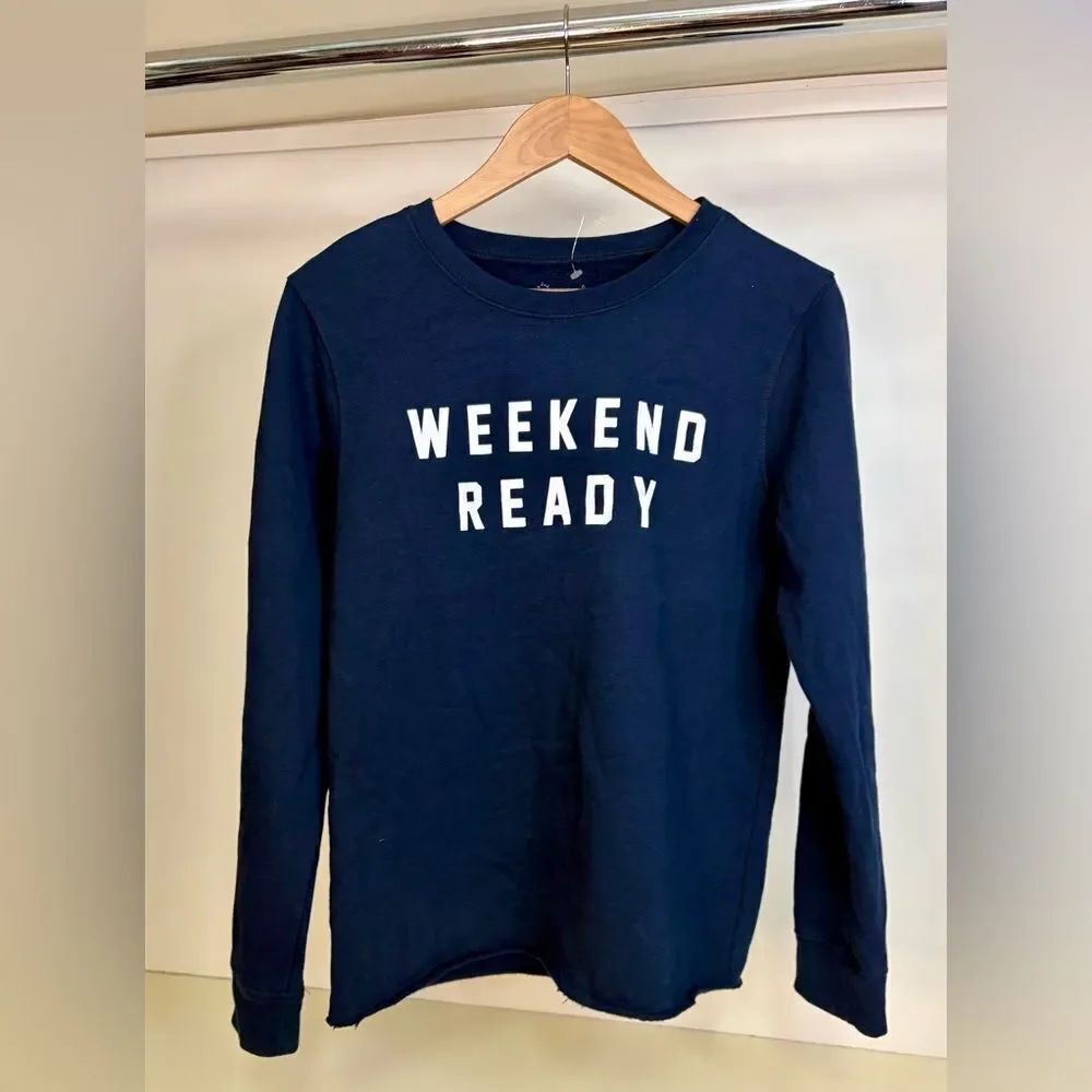 NWOT - Navy 'Weekend Ready' sweatshirt - size Large